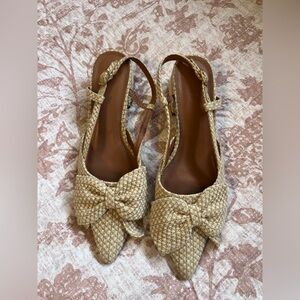 ASOS Tan Woven Espadrille Slingbacks